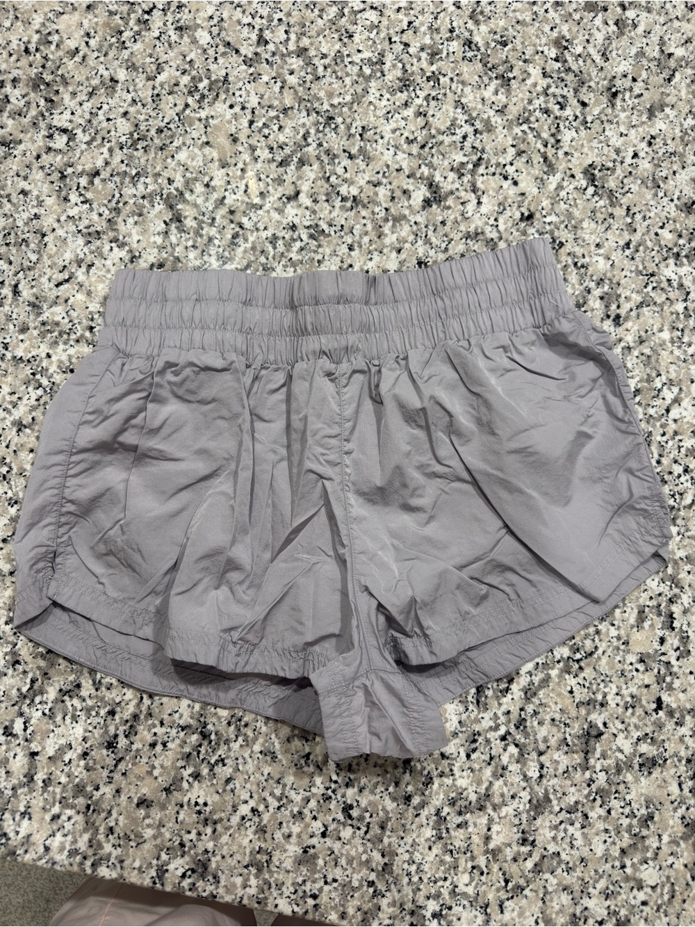 Varley Light Gray Athletic Running Shorts